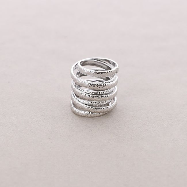 ANILLO TIRAS ENTRELAZADAS METAL