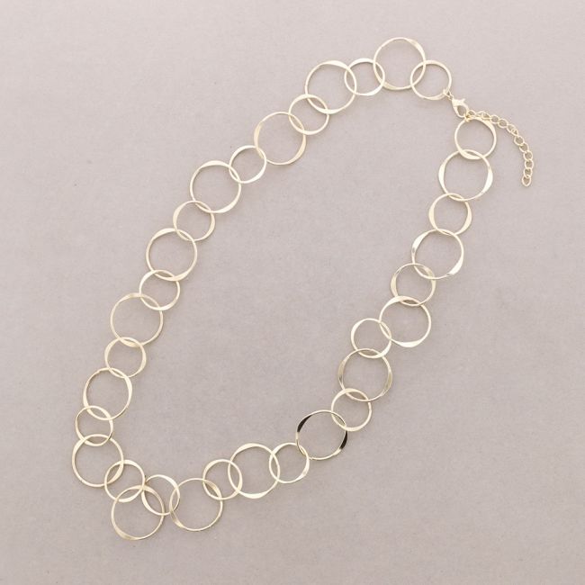 LONG METAL LINK NECKLACE