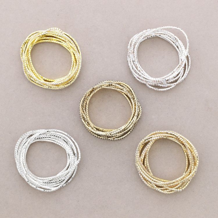 ELASTIC BRACELET SET 10 CRYSTAL STRIPS 2