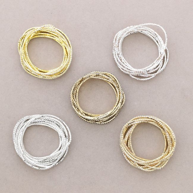 ELASTIC BRACELET SET 10 CRYSTAL STRIPS