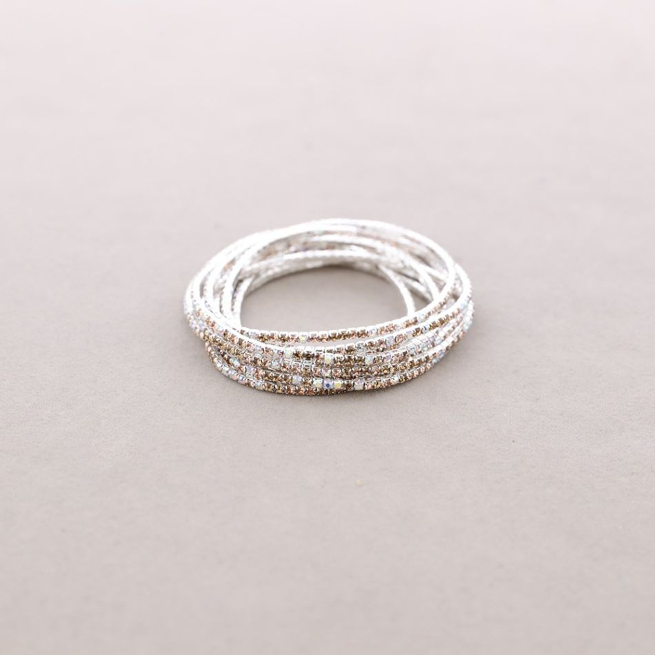 ELASTIC BRACELET SET 10 CRYSTAL STRIPS