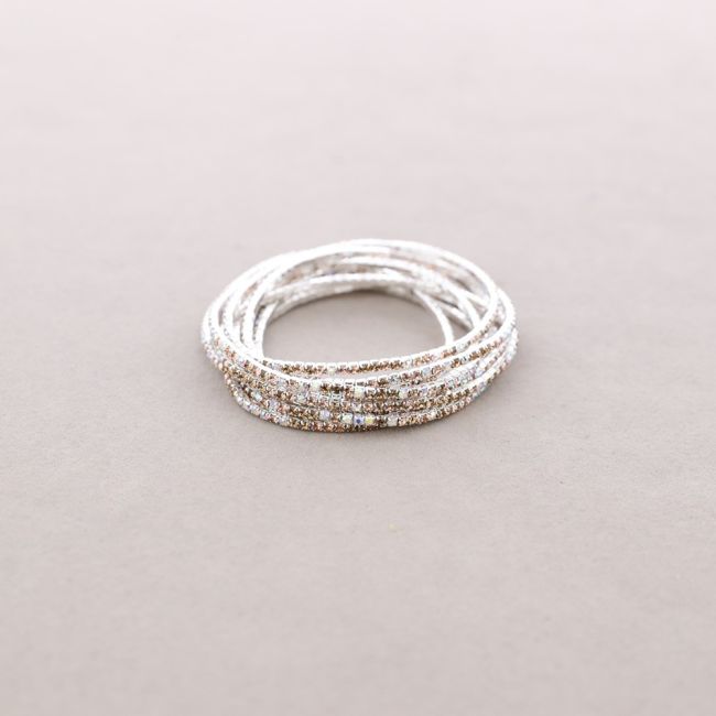 PULSERA ELASTICA SET 10 TIRAS CRISTALES