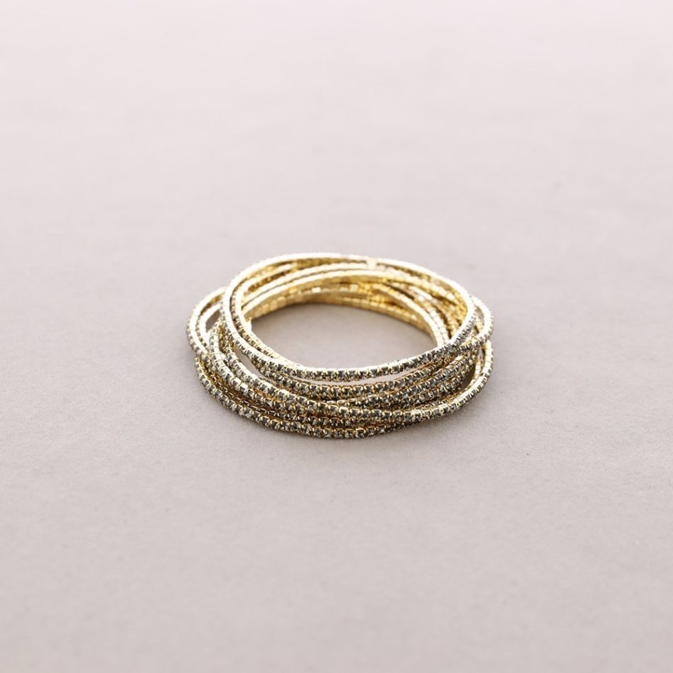 PULSERA ELASTICA SET 10 TIRAS CRISTALES