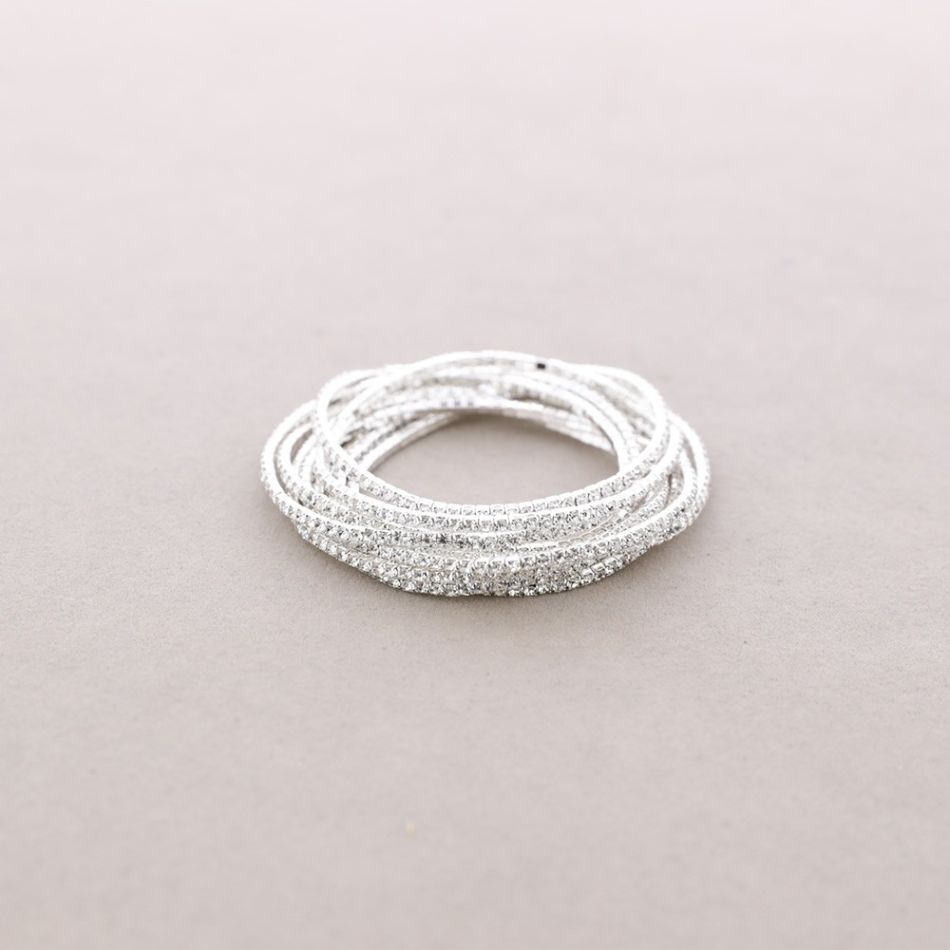 ELASTIC BRACELET SET 10 CRYSTAL STRIPS