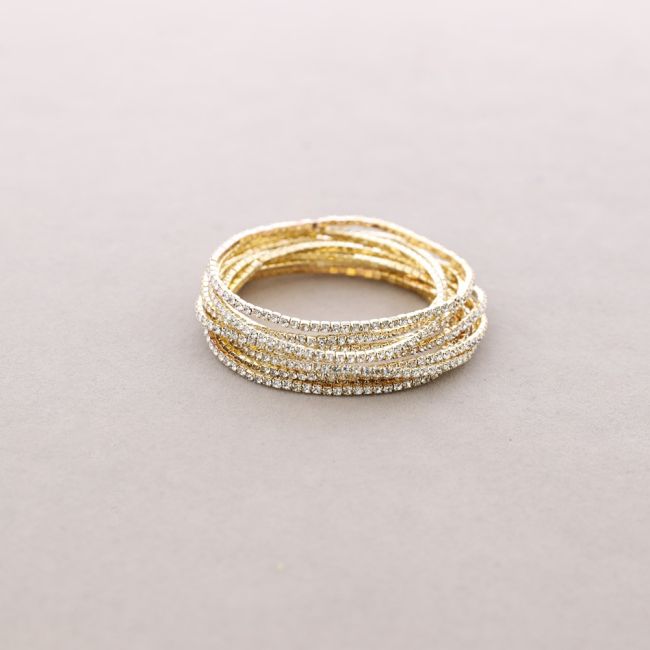 PULSERA ELASTICA SET 10 TIRAS CRISTALES