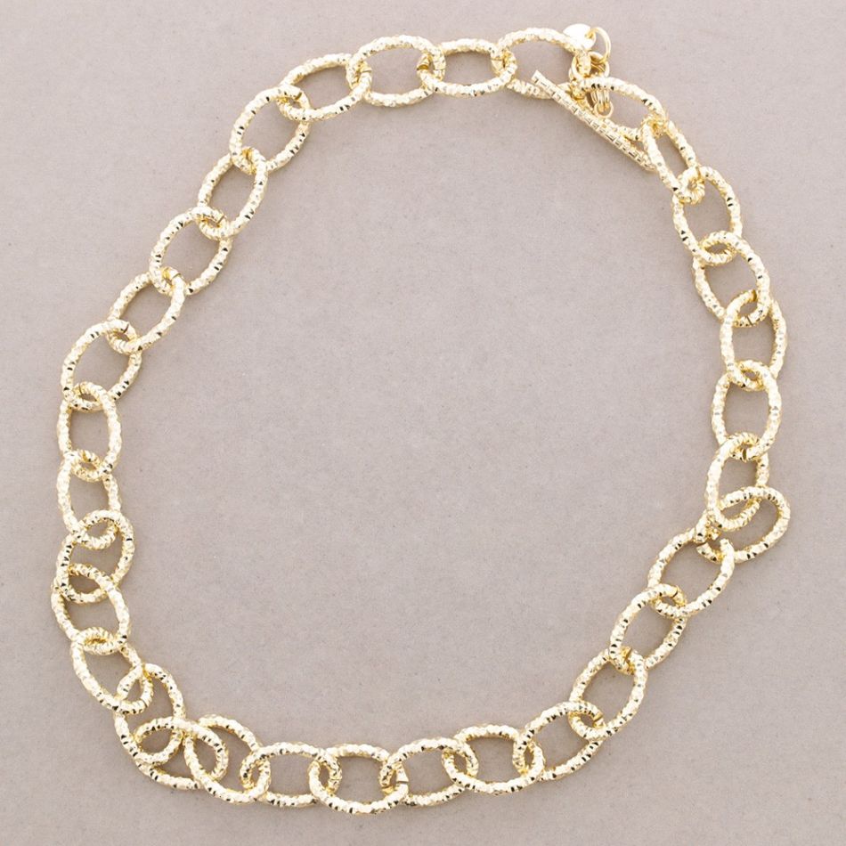LONG METAL LINK NECKLACE