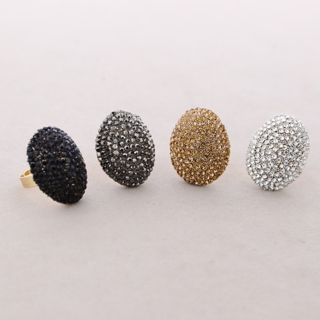 ANILLO AJUSTABLE OVALADO BRILLANTES