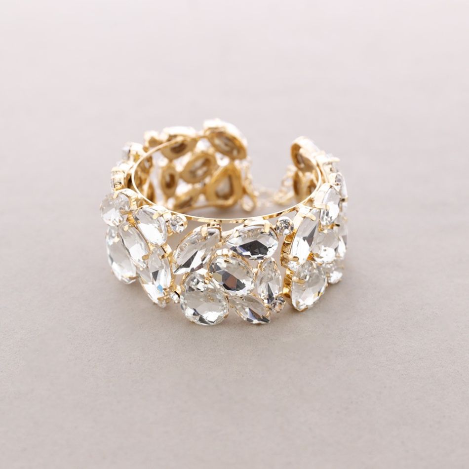 METAL BRACELET WITH CRYSTALS