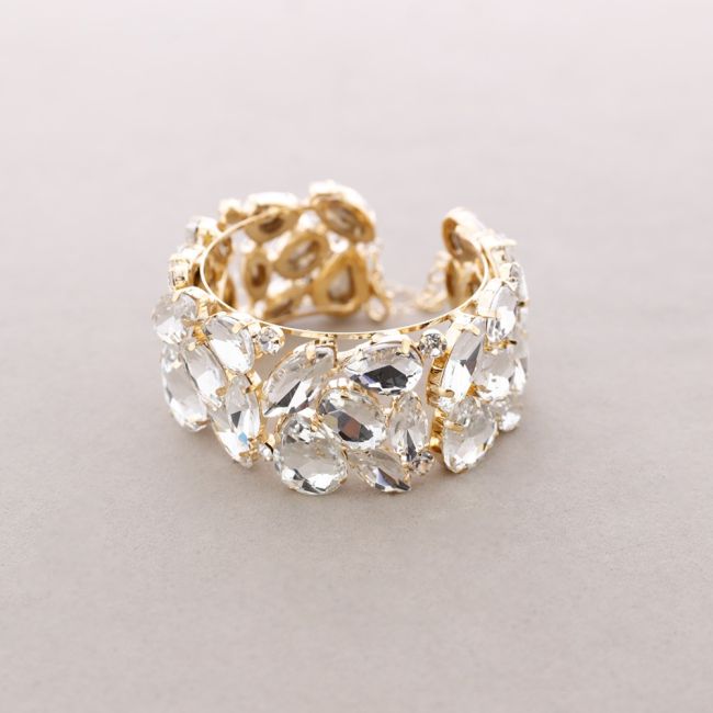 METAL BRACELET WITH CRYSTALS