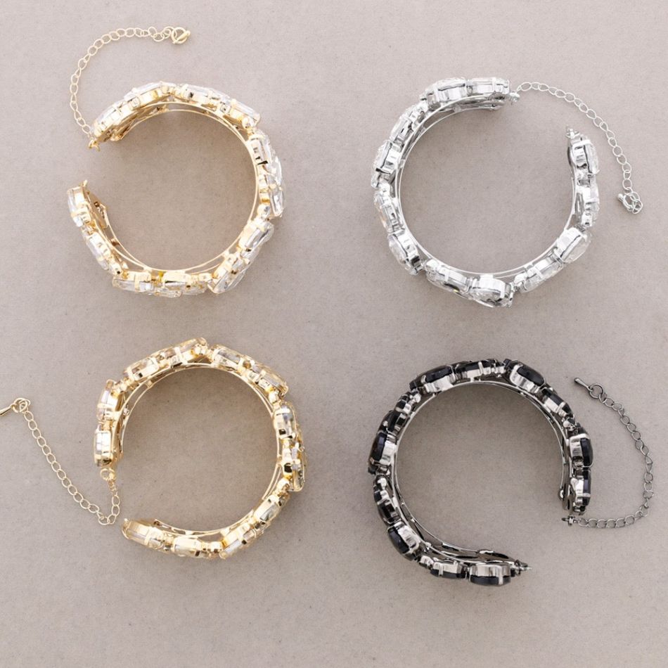PULSERA METAL CRISTALES