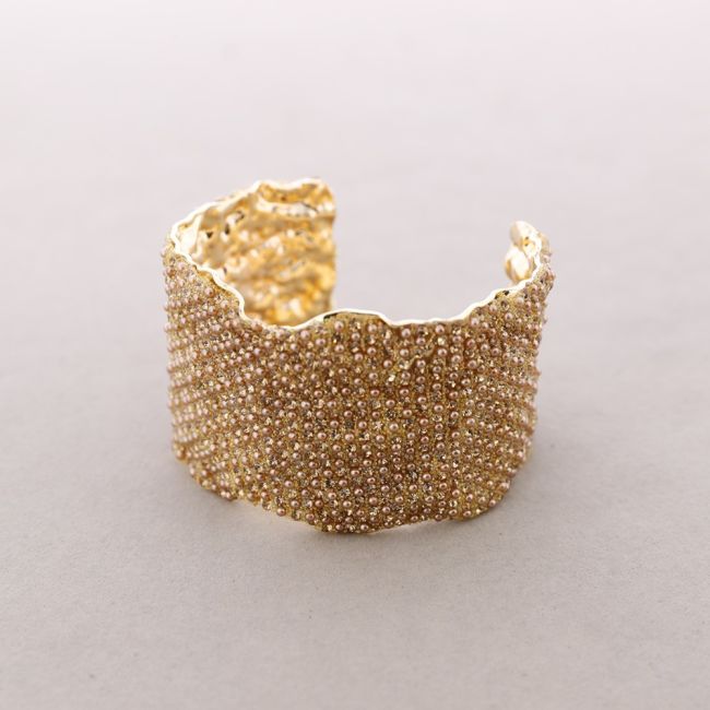 PULSERA AJUSTABLE METAL PERLITAS