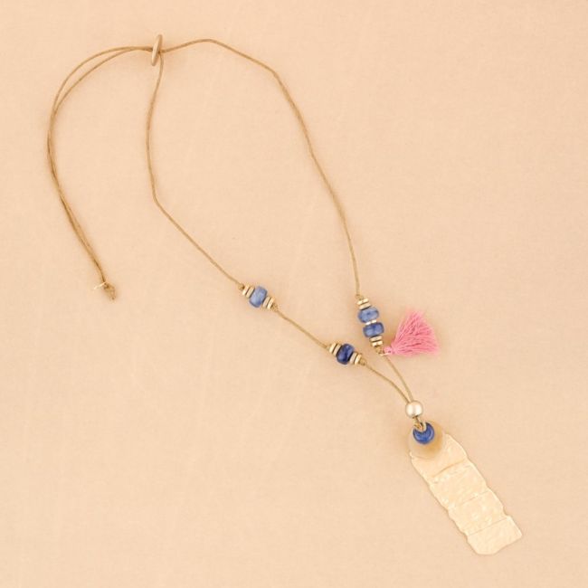 COLLAR LARGO COLGANTE METAL