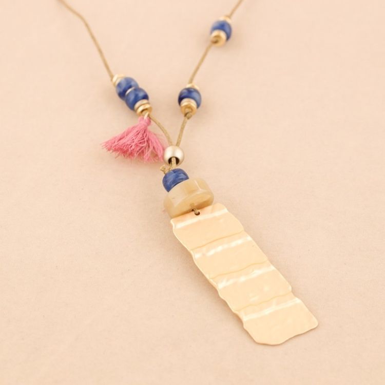 COLLAR LARGO COLGANTE METAL