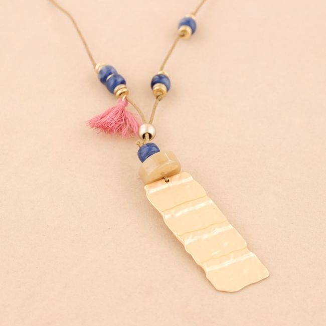 COLLAR LARGO COLGANTE METAL