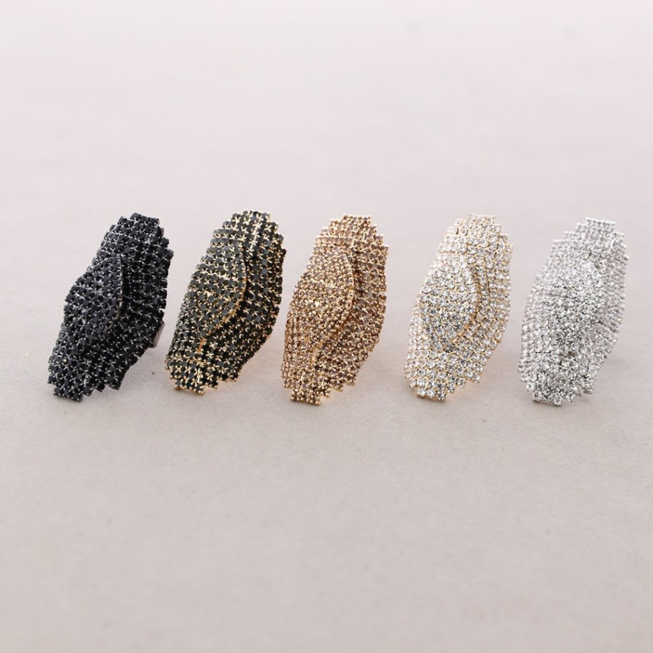 ANILLO AJUSTABLE METAL CRISTALES