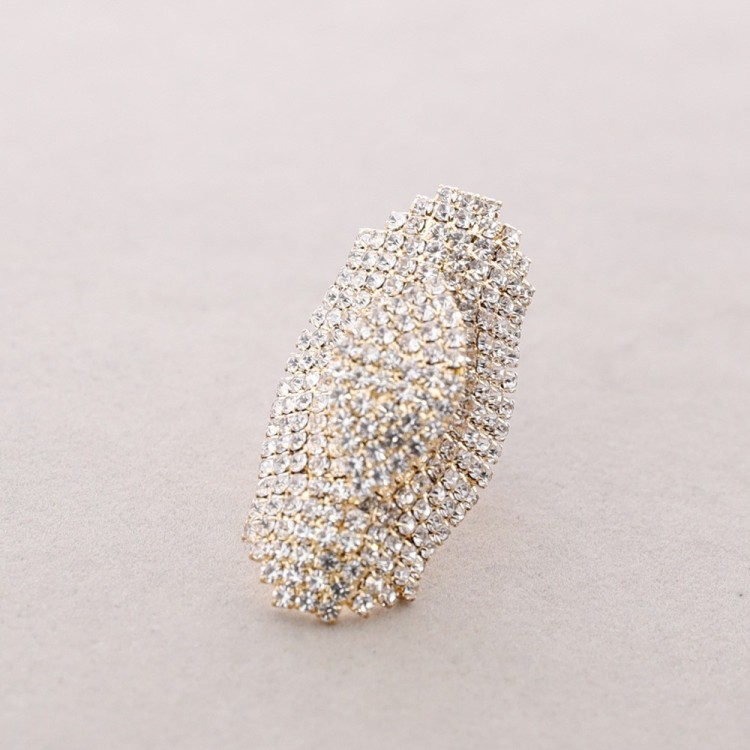 ANILLO AJUSTABLE METAL CRISTALES