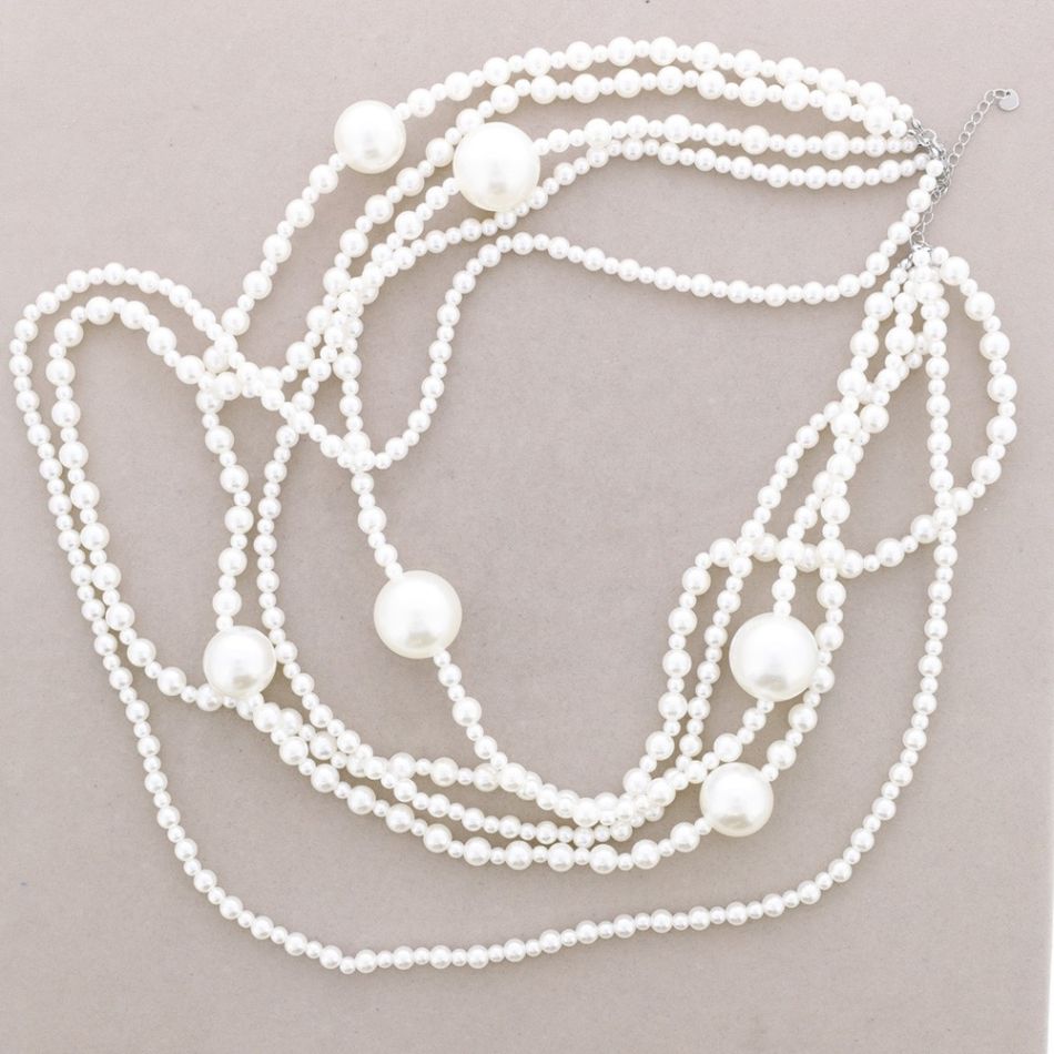 PEARL FINISH BALL NECKLACE