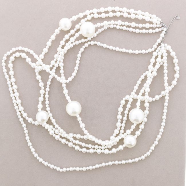 PEARL FINISH BALL NECKLACE