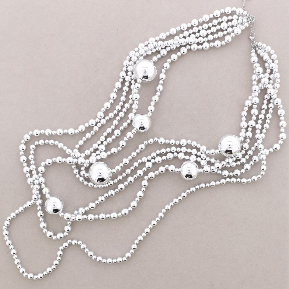 PEARL FINISH BALL NECKLACE