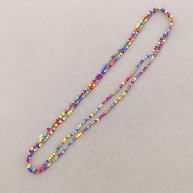 LONG NECKLACE KNOTS FACETED CRYSTAL BEADS 1.5M*4MM 2