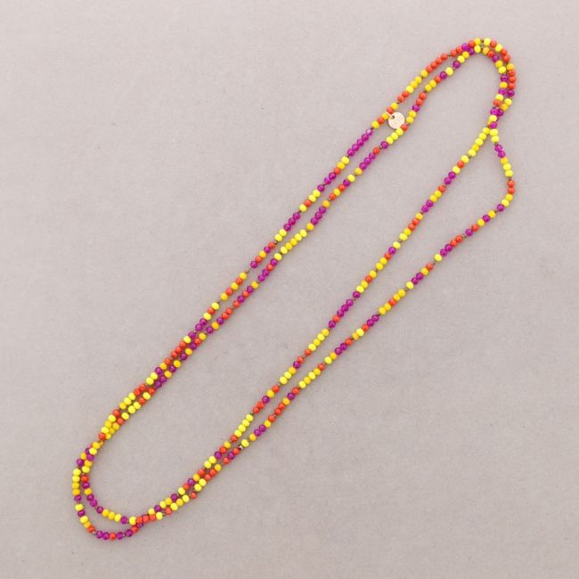 LONG NECKLACE KNOTS FACETED CRYSTAL BEADS 1.5M*4MM