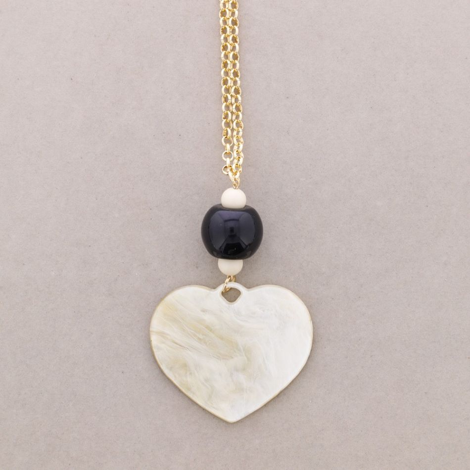 LONG PENDANT NECKLACE FILIGREE RESIN