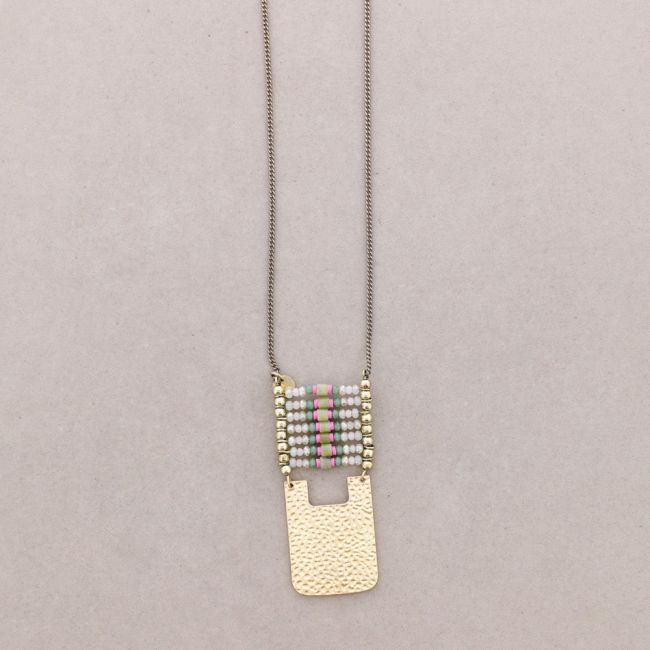 COLLAR LARGO COLG. METAL PIEDRAS