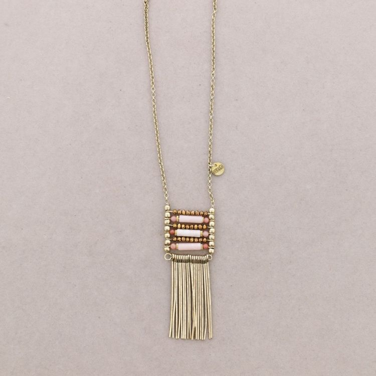 COLLAR LARGO COLG. METAL PIEDRAS
