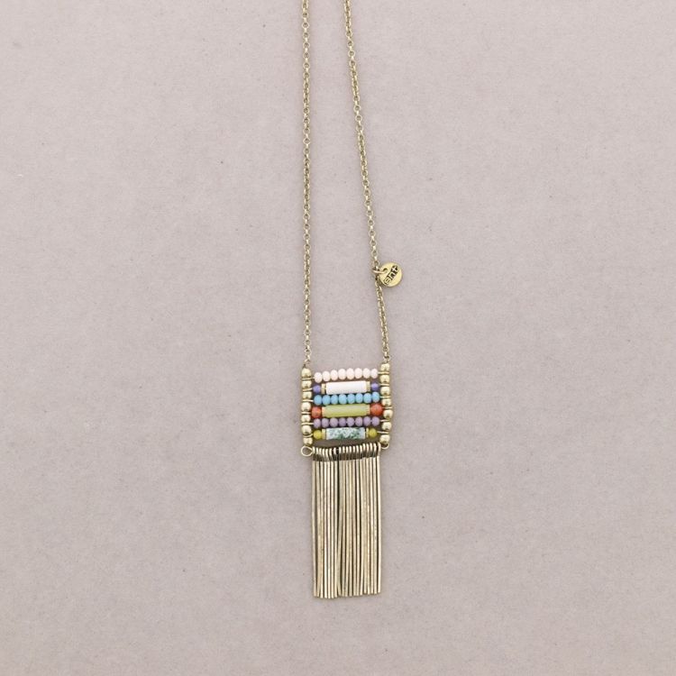 COLLAR LARGO COLG. METAL PIEDRAS 2