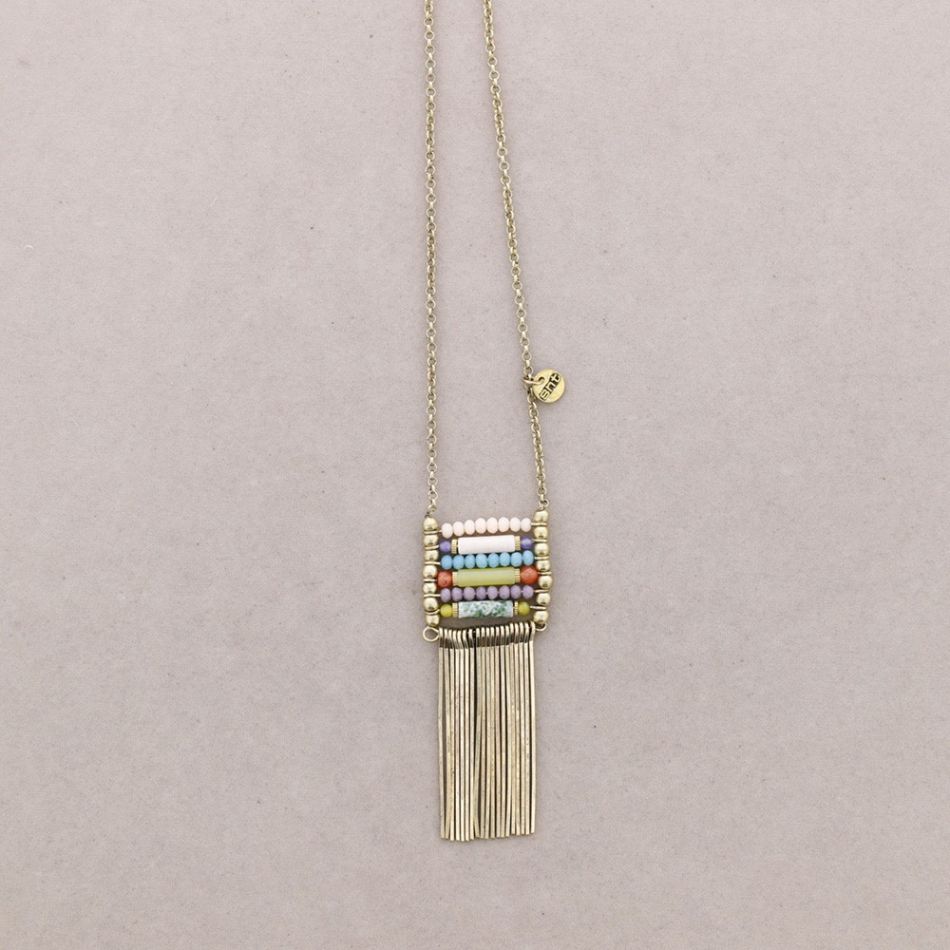 COLLAR LARGO COLG. METAL PIEDRAS