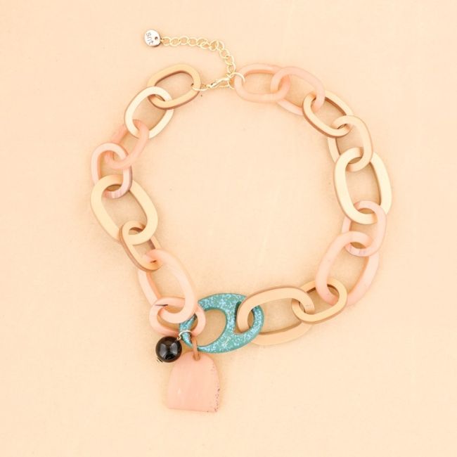 PENDANT RESIN LINKS SHORT NECKLACE