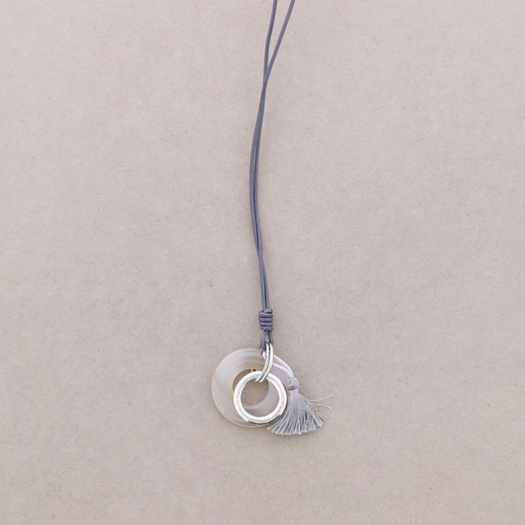 COLLAR LARGO COLG. PIEDRA FLECOS