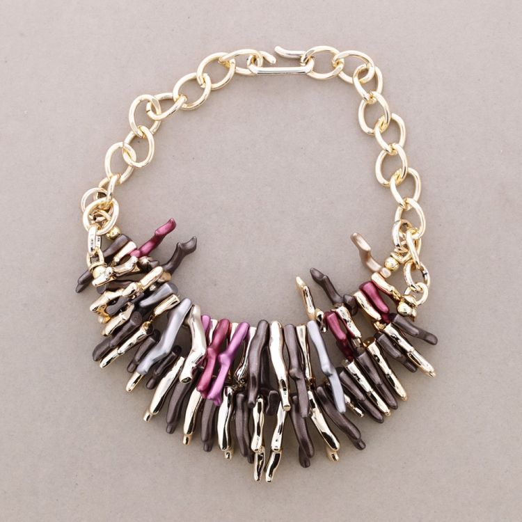 DOUBLE CHAIN ??RESINS CHOKER 2
