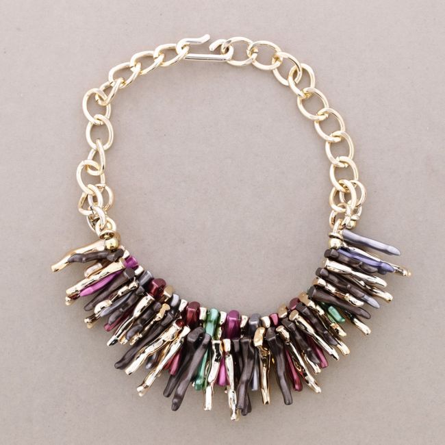 DOUBLE CHAIN ??RESINS CHOKER