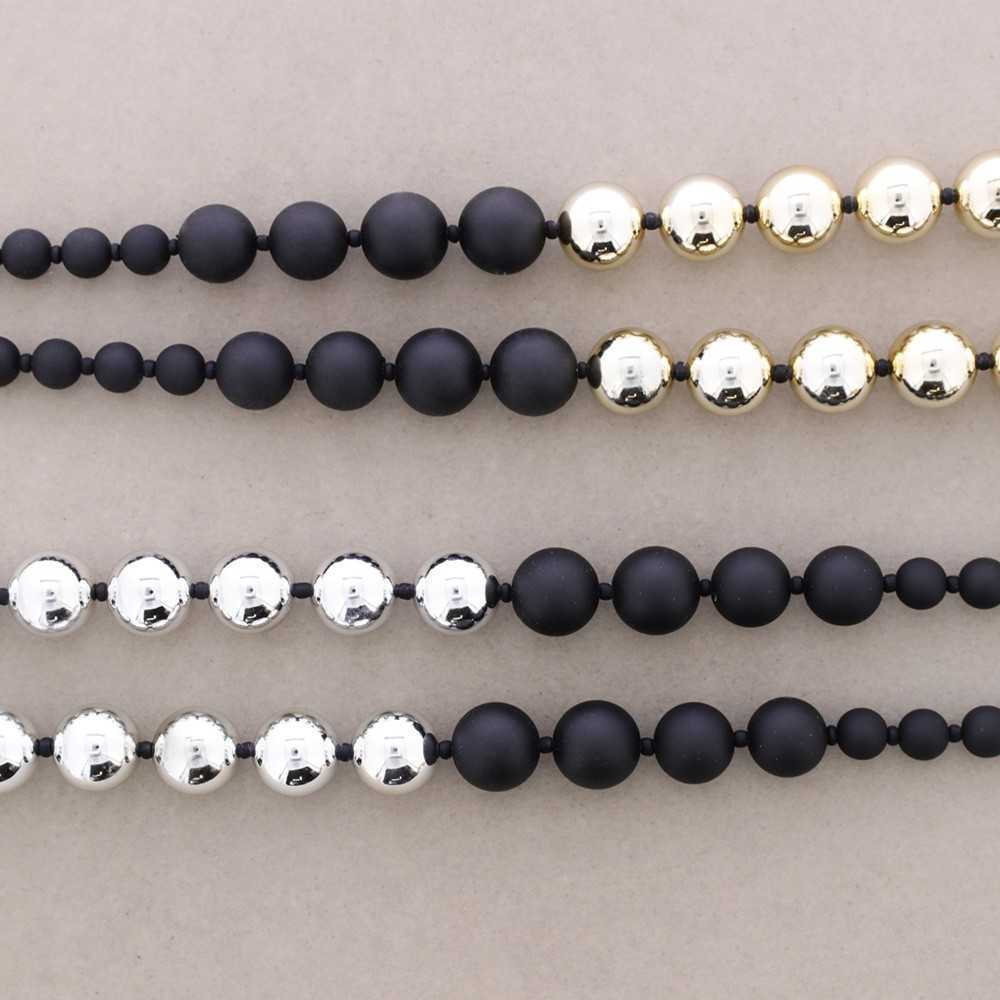 BICOLOR BALL LONG NECKLACE