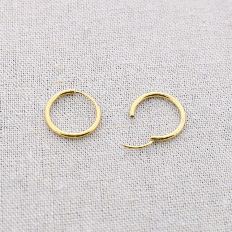 PENDIENTES ACERO ARO 17MM