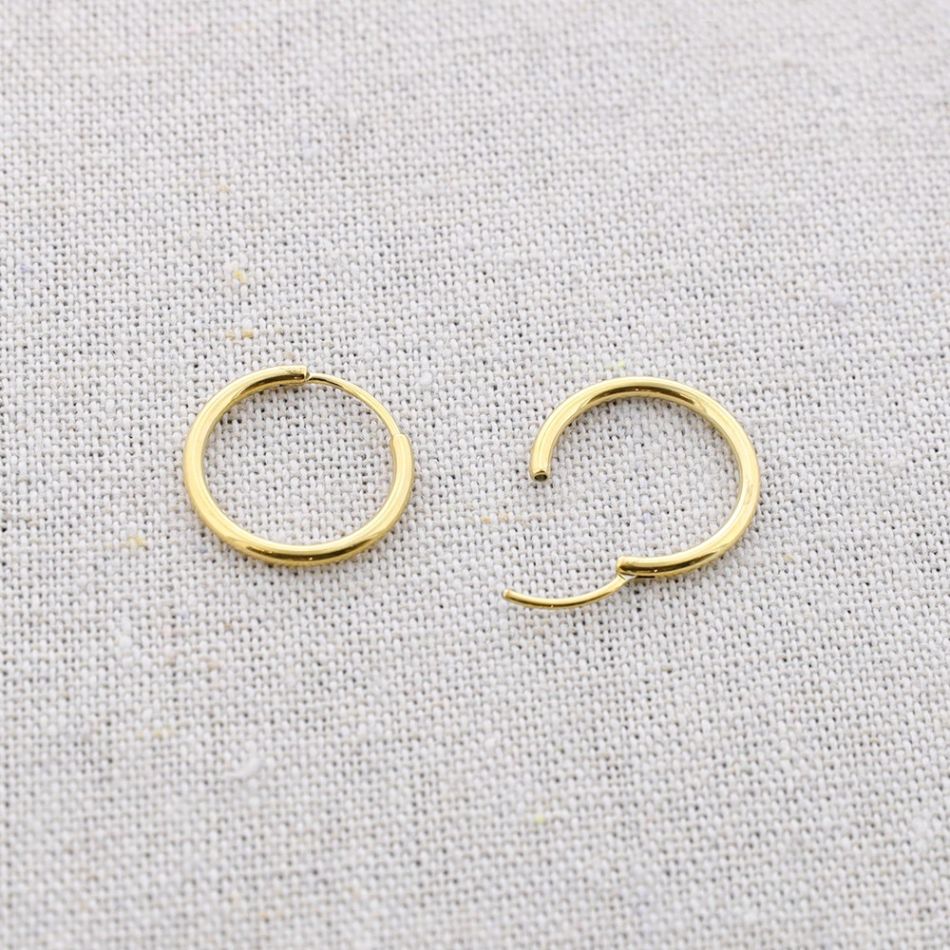PENDIENTES ACERO ARO 17MM