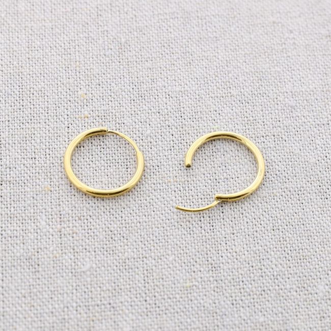 STEEL HOOP EARRINGS 17MM