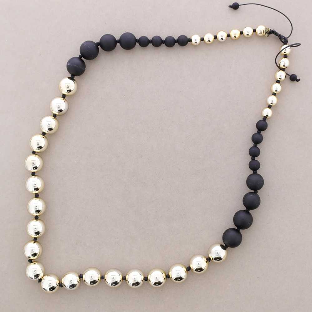 BICOLOR BALL LONG NECKLACE