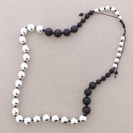 BICOLOR BALL LONG NECKLACE