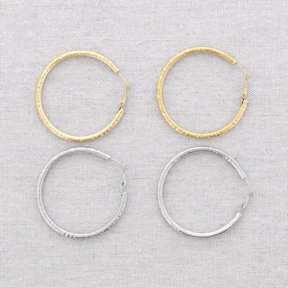 5CM STEEL HOOP EARRINGS