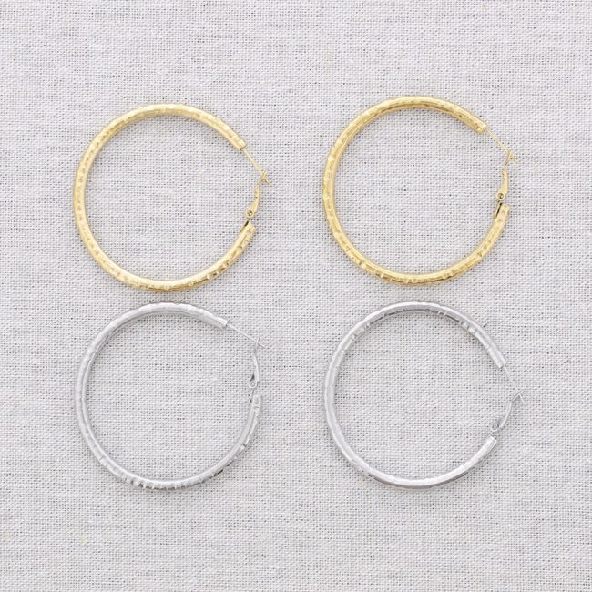 5CM STEEL HOOP EARRINGS