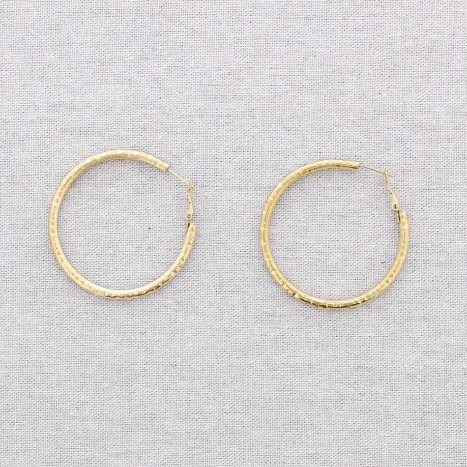 5CM STEEL HOOP EARRINGS