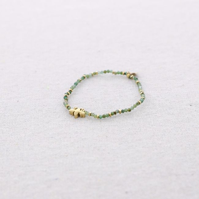 STEEL BRACELET WITH BEE STONES