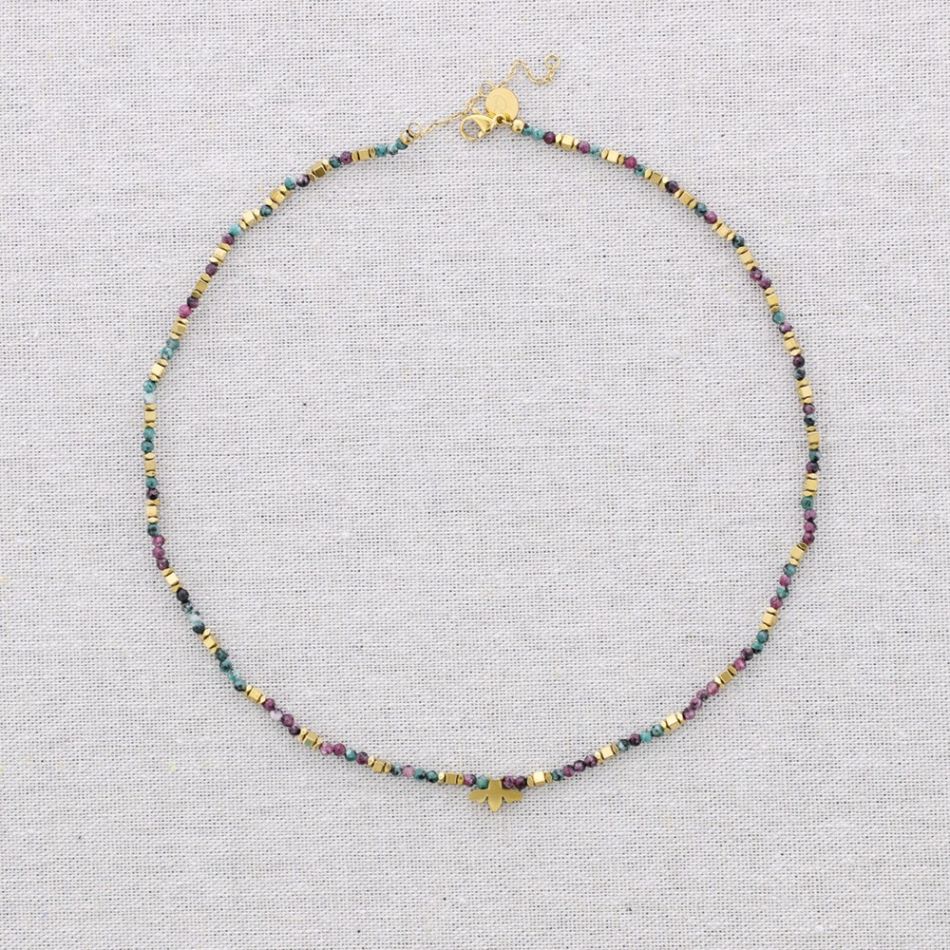 STEEL CHOKER WITH BEE STONES