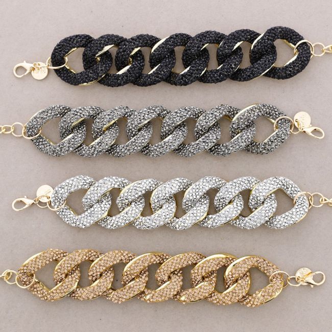 PULSERA ESLABONES BRILLANTES
