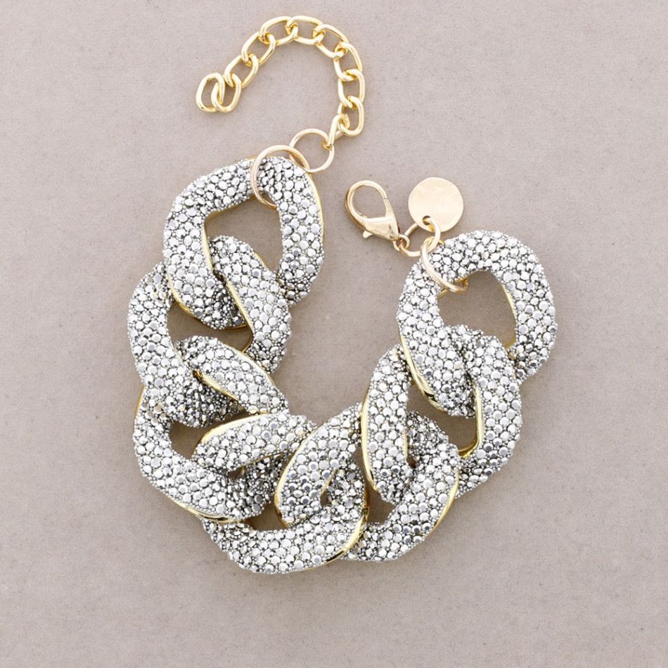 PULSERA ESLABONES BRILLANTES