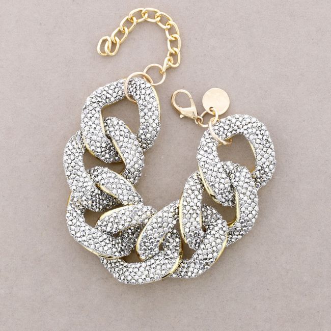 PULSERA ESLABONES BRILLANTES