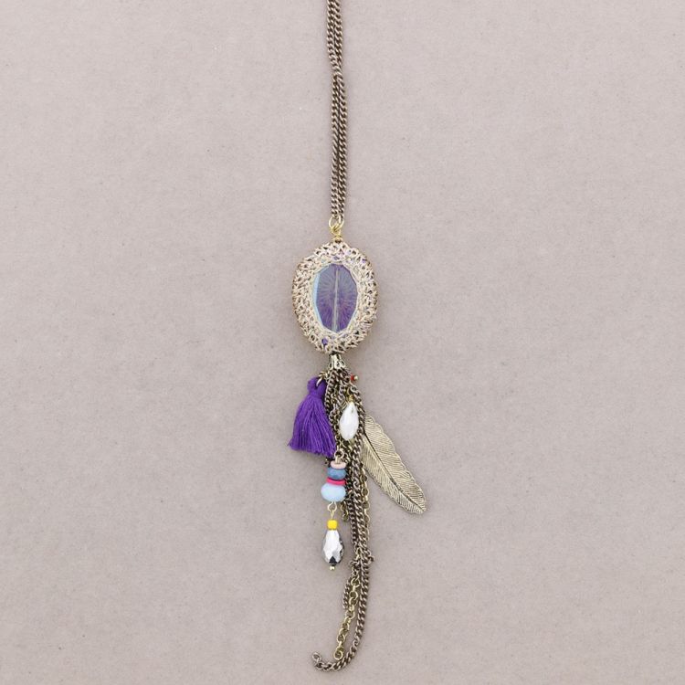 LONG PENDANT NECKLACE FRINGE