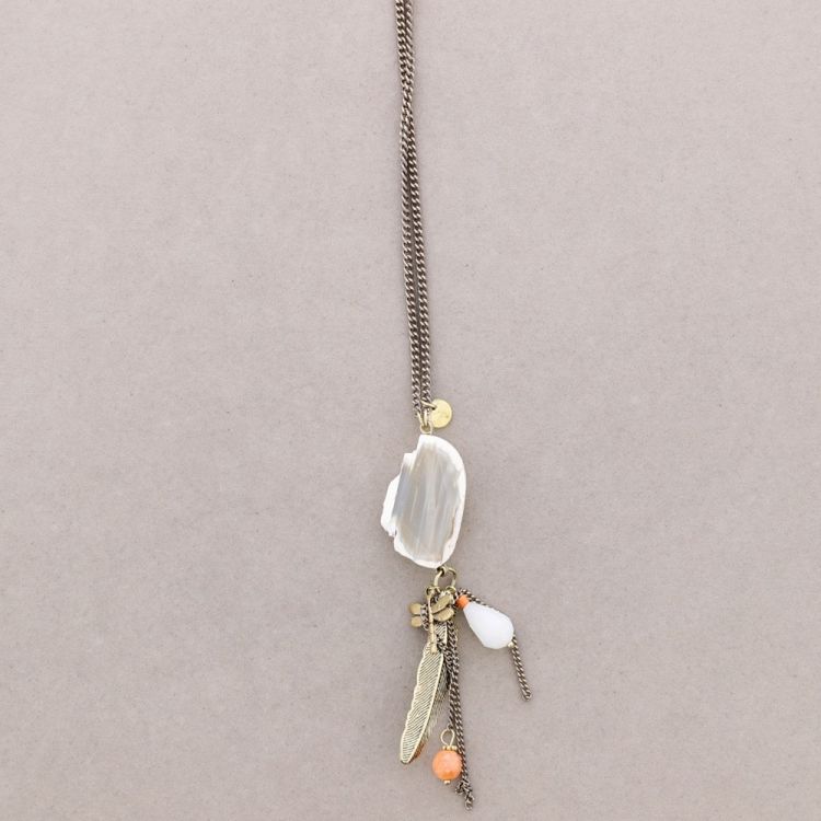 COLLAR LARGO COLG. PIEDRA FLECO